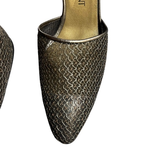 YVES SAINT LAURENT Vintage 90s Deadstock YSL Mesh Pointed Toe Slingback Heels - Picture 6 of 12